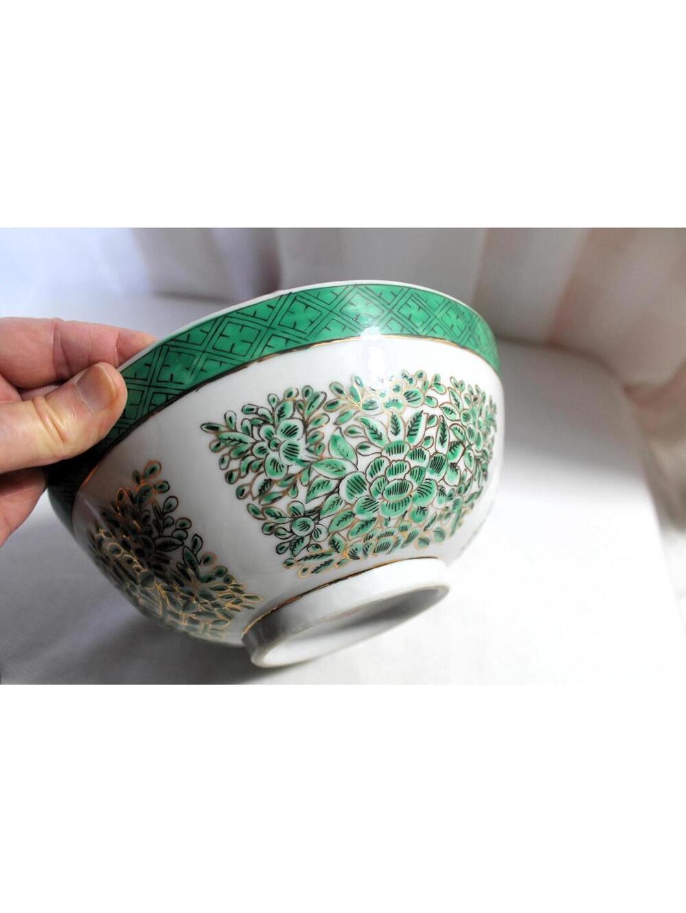 Vintage ACF Japanese Porcelain Ware 8 Inch Bowl, Decorated in Hong Kong